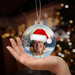 Custom Photo Christmas Ornament – Choose Your Hat Style (Santa, Jester, Top Hat) – Personalized Holiday Keepsake with Name & Date