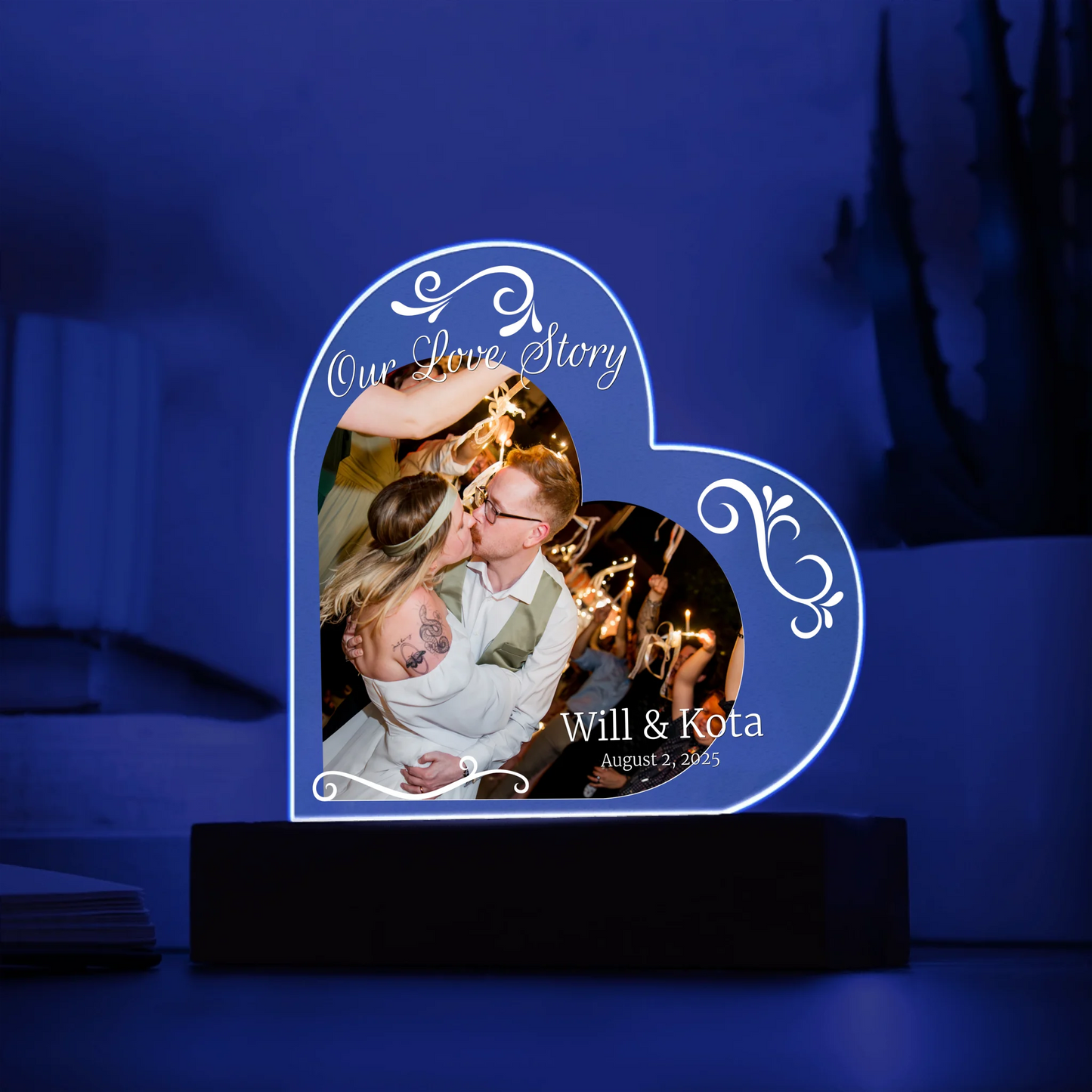 Acrylic Heart LED 8