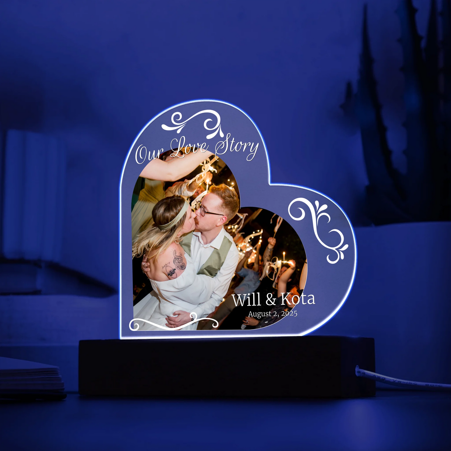 Acrylic Heart LED 8
