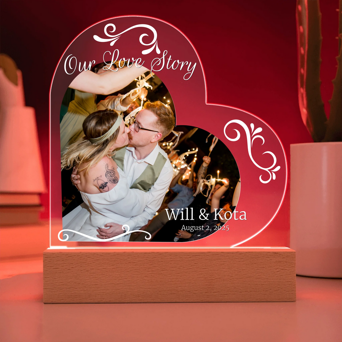 Acrylic Heart LED 12