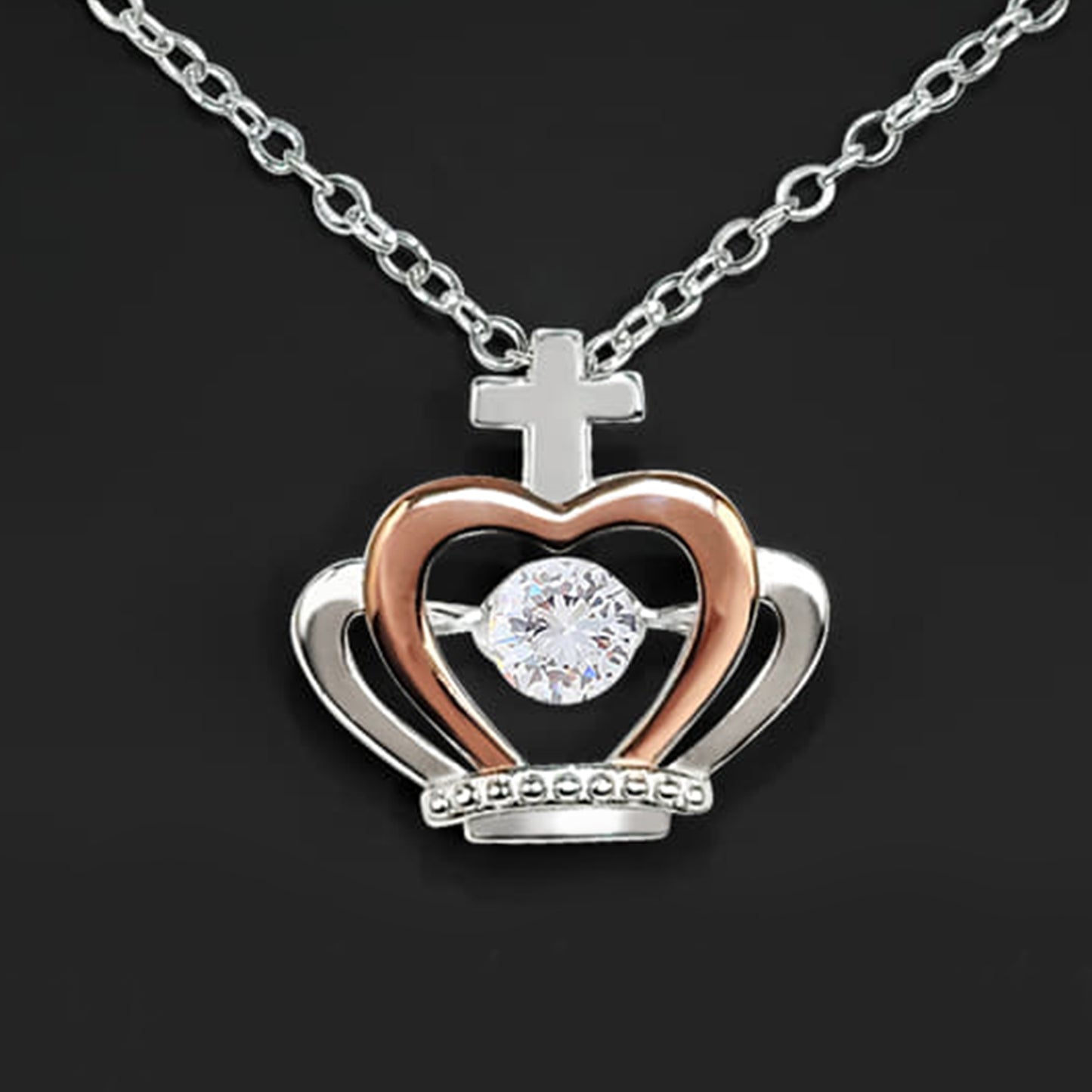 Crowned by Fire, Not Permission - Crown Pendant Necklace - Flourish Love Shop