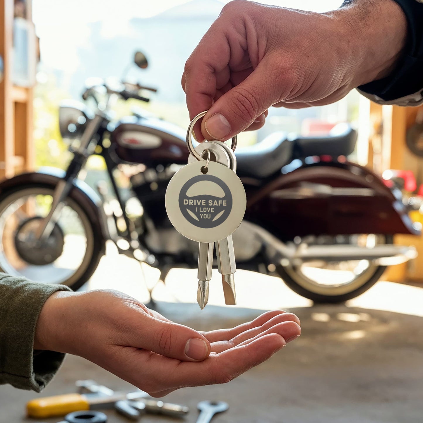 Screwdriver Keychain with phillips and the flat head - Flourish Love Shop