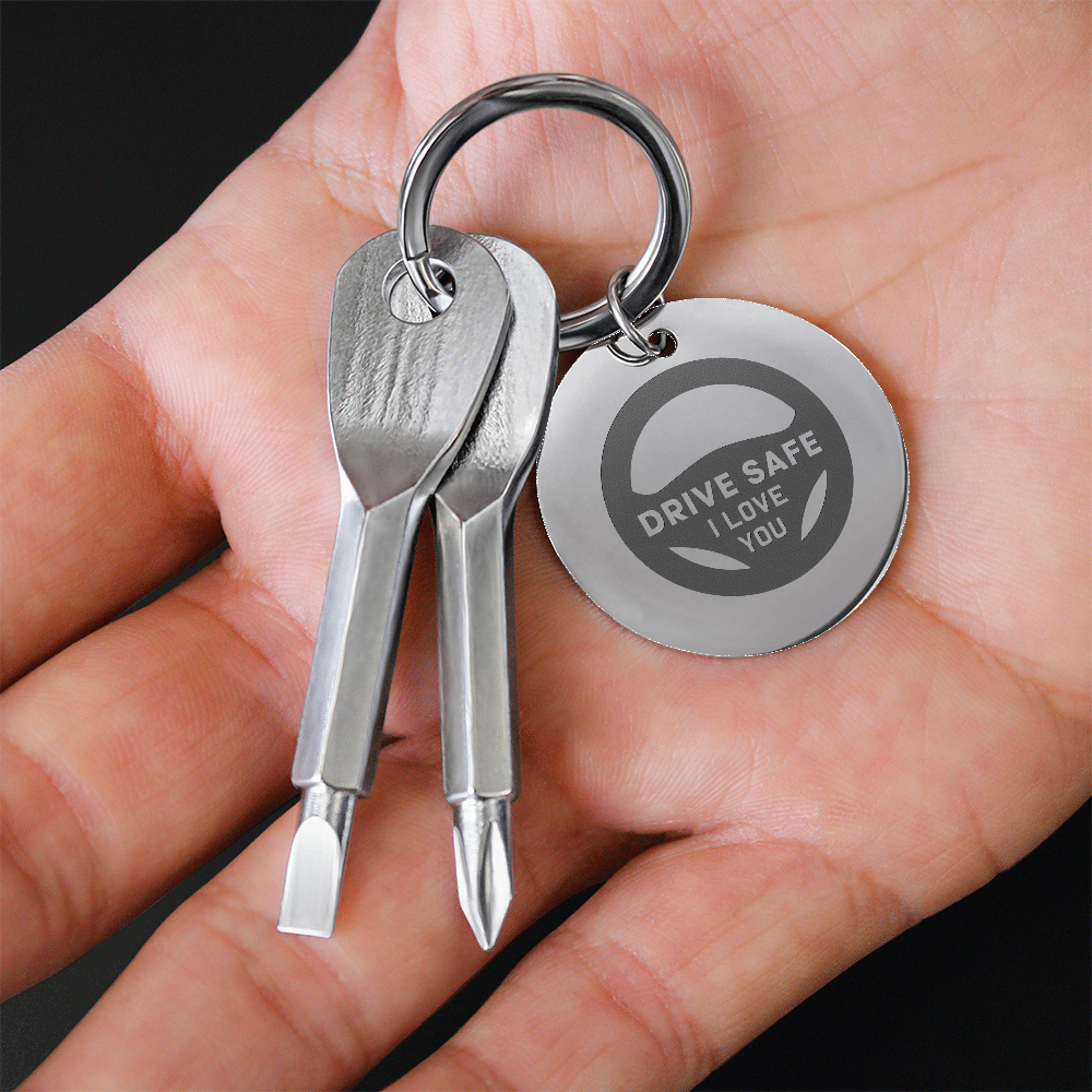 Screwdriver Keychain with phillips and the flat head - Flourish Love Shop