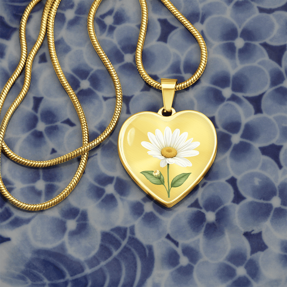 Heart Necklace - Birth Flower - Flourish Love Shop