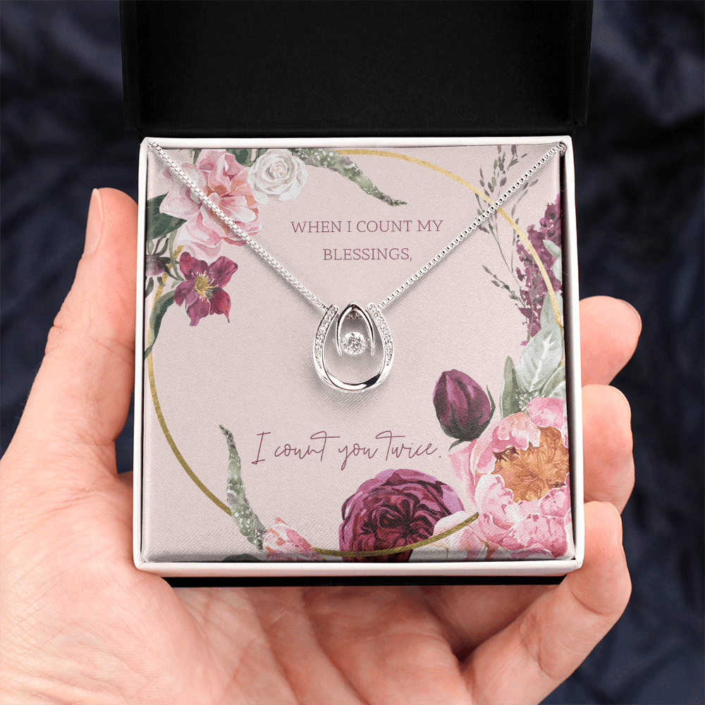 For my Love - I count you twice - Lucky In Love Necklace - Flourish Love Shop