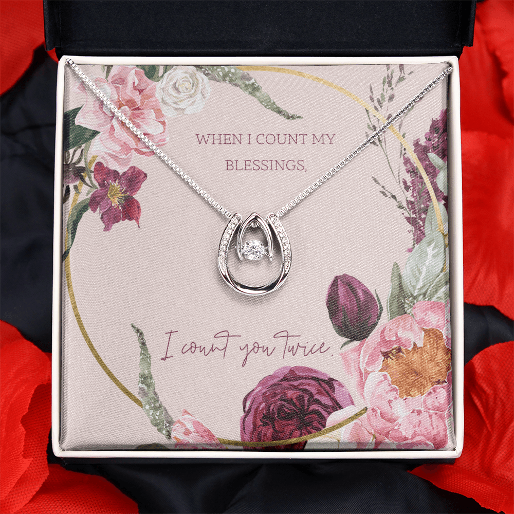 For my Love - I count you twice - Lucky In Love Necklace - Flourish Love Shop
