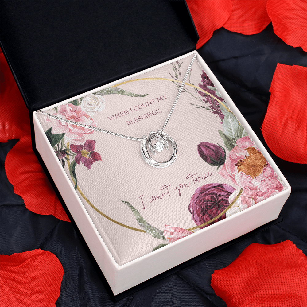 For my Love - I count you twice - Lucky In Love Necklace - Flourish Love Shop