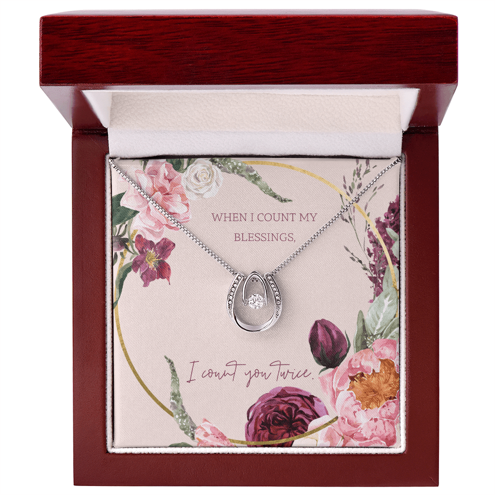 For my Love - I count you twice - Lucky In Love Necklace - Flourish Love Shop