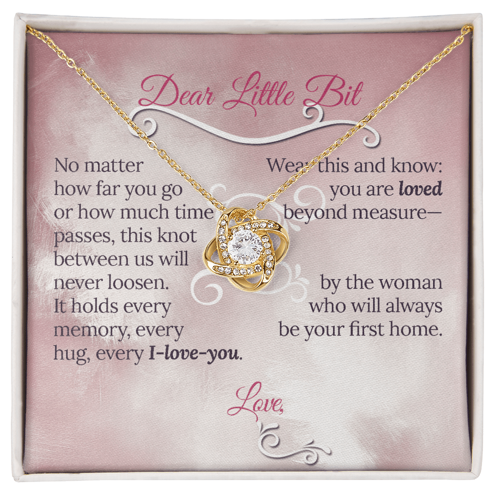To My Daughter - You are loved - Personalized Love Knot Necklace - Flourish Love Shop