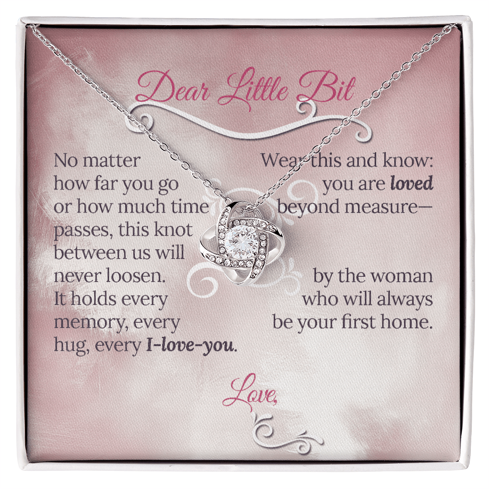 To My Daughter - You are loved - Personalized Love Knot Necklace - Flourish Love Shop
