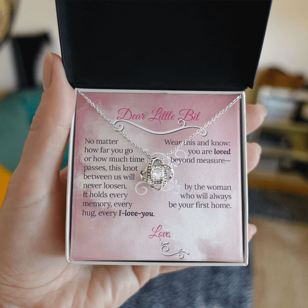 To My Daughter - You are loved - Personalized Love Knot Necklace - Flourish Love Shop