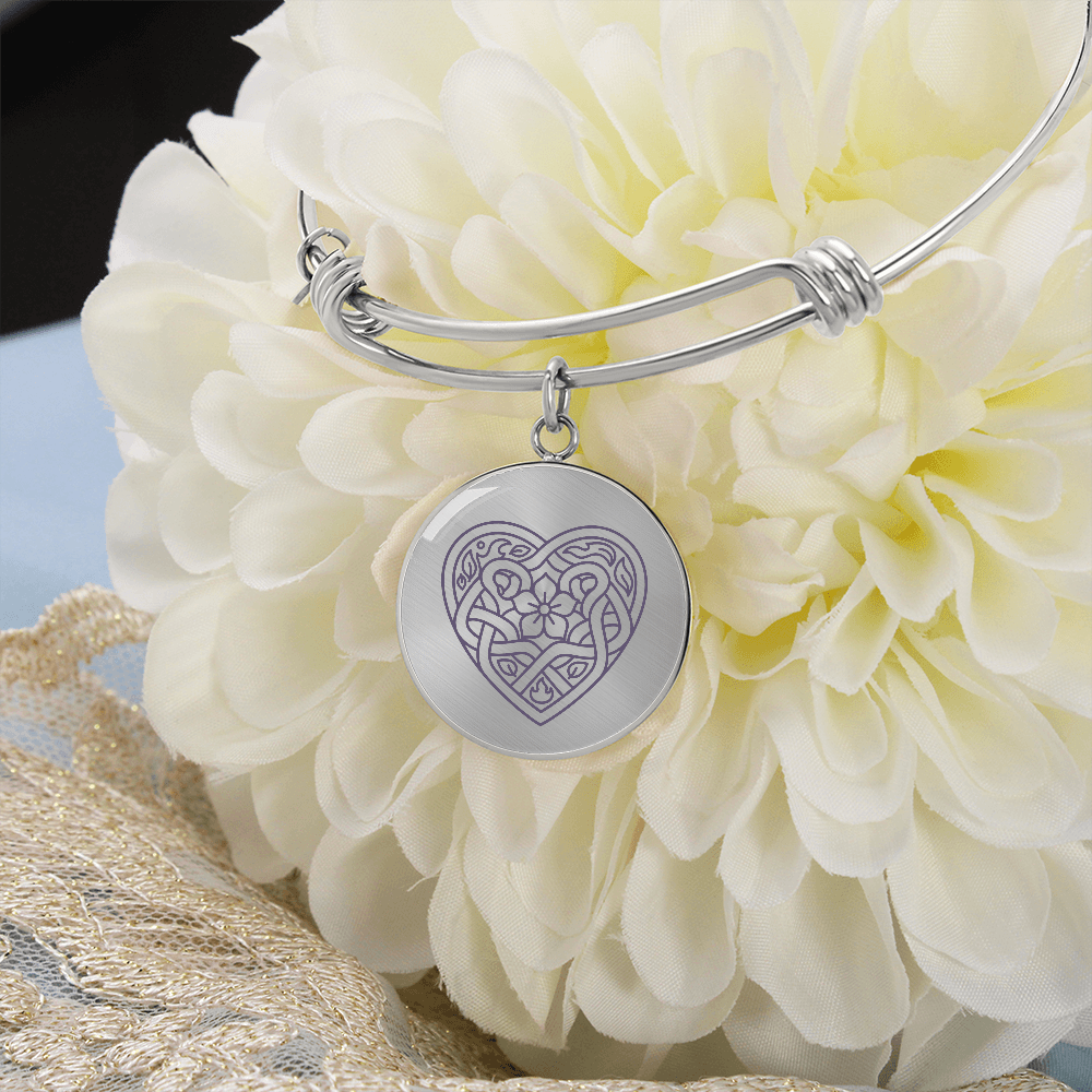 Engraving Available for Celtic Heart Circle Bracelet - Flourish Love Shop