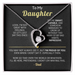 Sarcastic Dad-to-Daughter Gift – Forever Love Necklace with Dry Wit Message