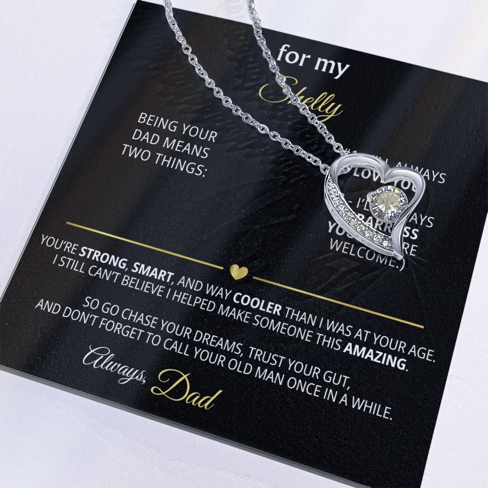 For My Shelly – Funny & Personalized Dad Gift | Forever Love Necklace - Flourish Love Shop