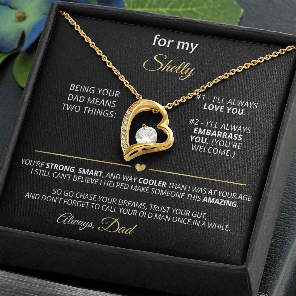 For My Shelly – Funny & Personalized Dad Gift | Forever Love Necklace - Flourish Love Shop