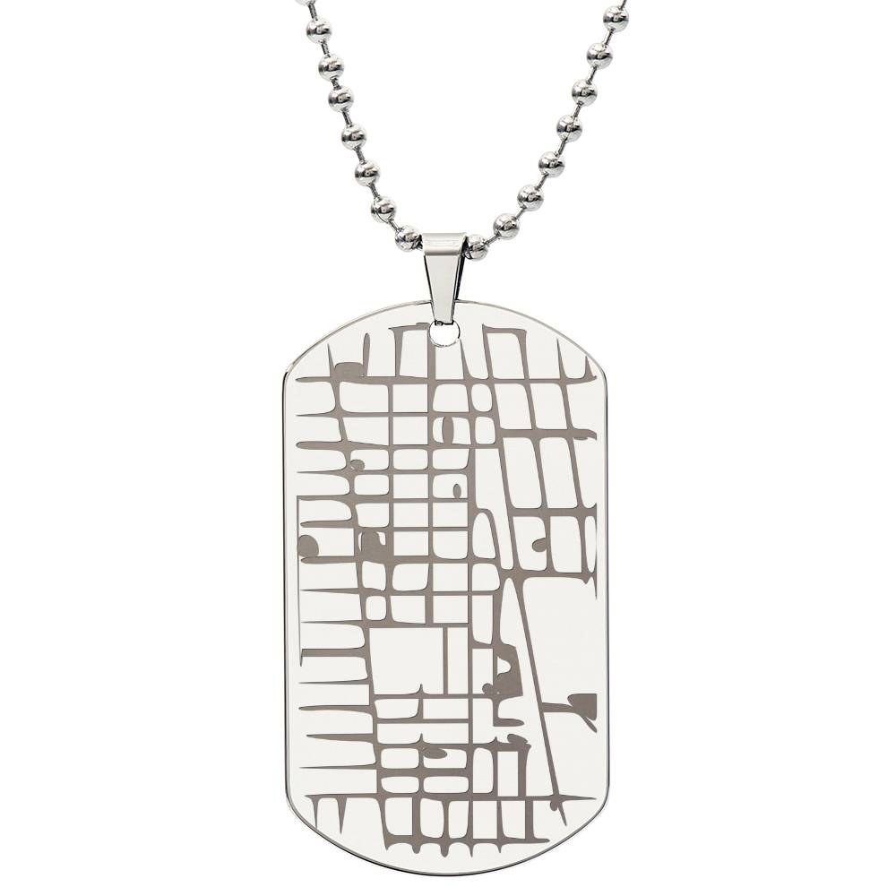 This Place Changed Me – Personalized Map Dog Tag Necklace