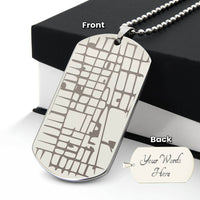 This Place Changed Me – Personalized Map Dog Tag Necklace