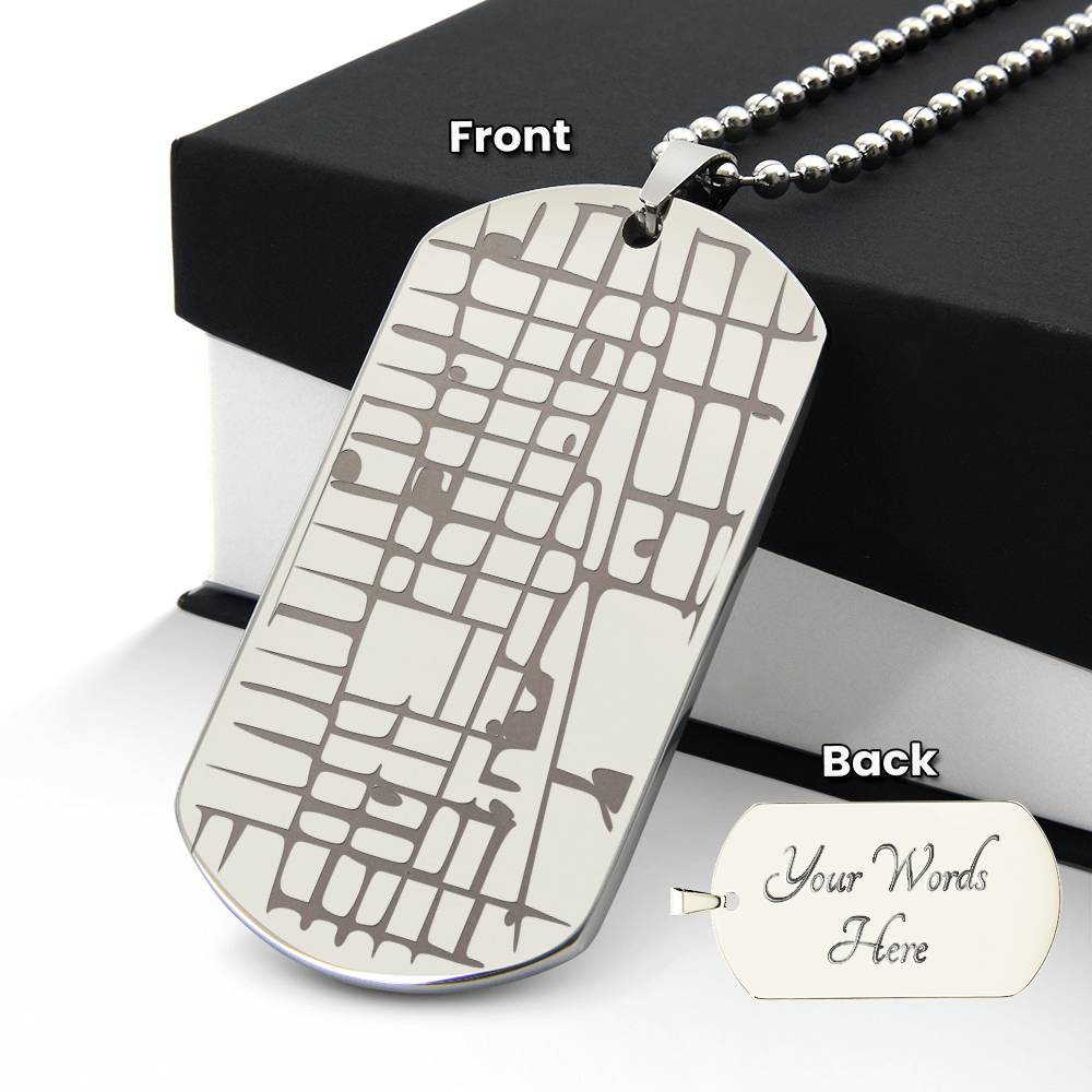 This Place Changed Me – Personalized Map Dog Tag Necklace