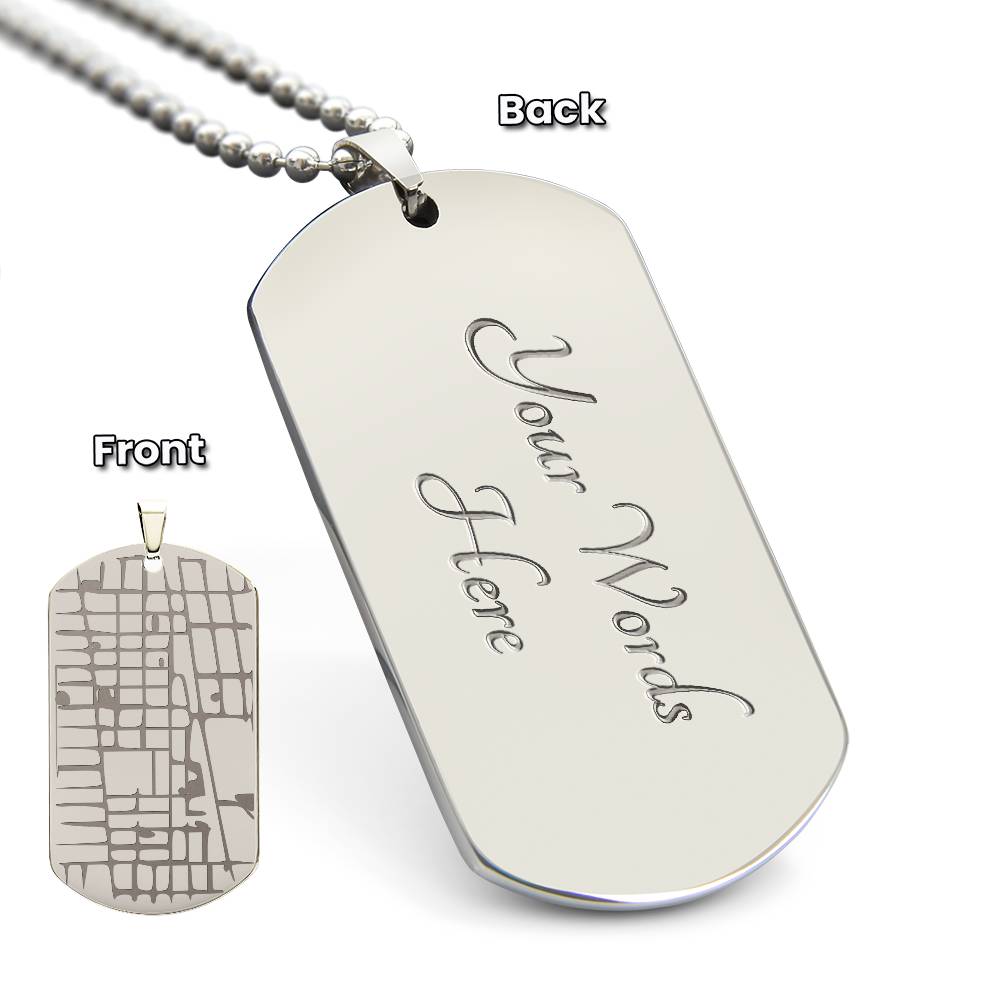 This Place Changed Me – Personalized Map Dog Tag Necklace