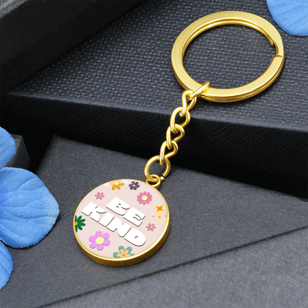 Be Kind Graphic Circle Keychain - Flourish Love Shop