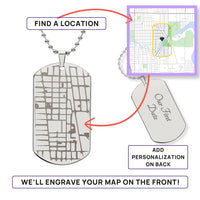 This Place Changed Me – Personalized Map Dog Tag Necklace