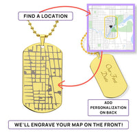 This Place Changed Me – Personalized Map Dog Tag Necklace