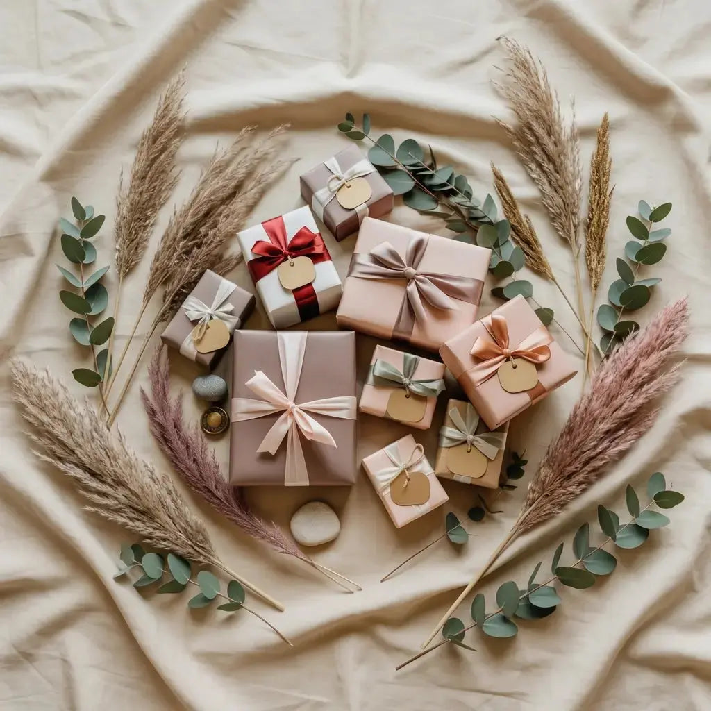 Thoughtful gift ideas with a wrapped keepsake gift, ribbon, and meaningful gift details.