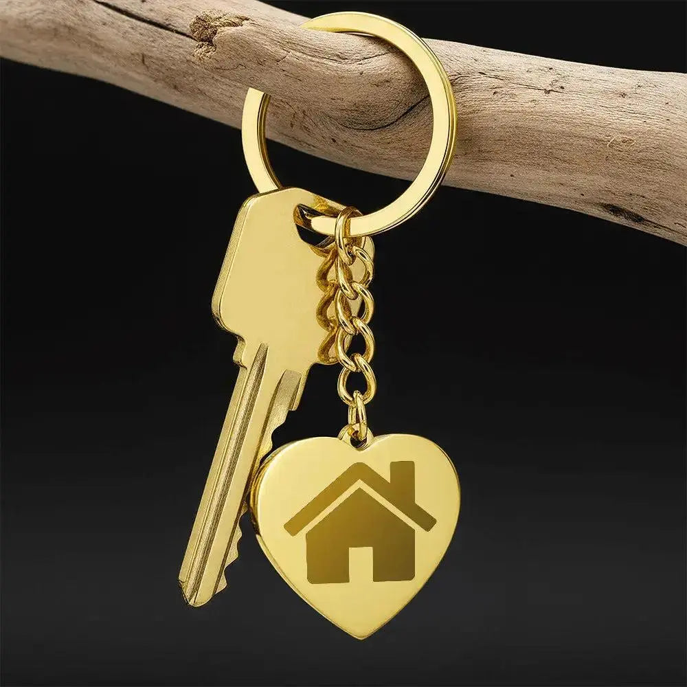 New Home Keychain custom engraving - part of the Unique Houswarmimg Gifts Collection