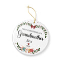 First Christmas as a Grandmother Personalized Ceramic Ornament — Custom Name & Year