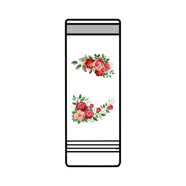 22oz Skinny Tumbler — Delicate Wildflower Bouquet Design (Personalized Name Option) - Flourish Love Shop
