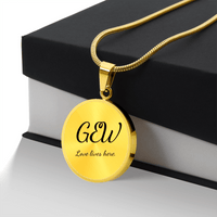 Personalized Affirmation Necklace with Initials & Custom Engraving – Double - Sided Message Pendant - Flourish Love Shop