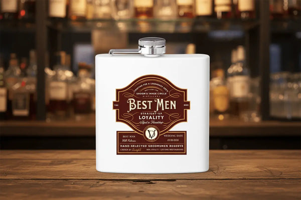 Best Men 6oz Stainless Steel Flask — "Straight - Up Loyalty" Groomsmen Gift - Flourish Love Shop