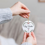First Christmas as a Big Brother Personalized Ceramic Ornament - Custom Name & Year