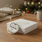 First Christmas as a Grandmother Personalized Ceramic Ornament — Custom Name & Year