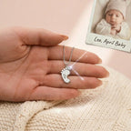 Custom Birthstone Jewelry - Baby Feet(s) Necklace with Birthstone and Engraving 