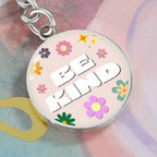 Be Kind Graphic Circle Keychain - Flourish Love Shop