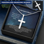 A Servant's Heart Cross Necklace / Personalized Christian Faith Gift - Flourish Love Shop