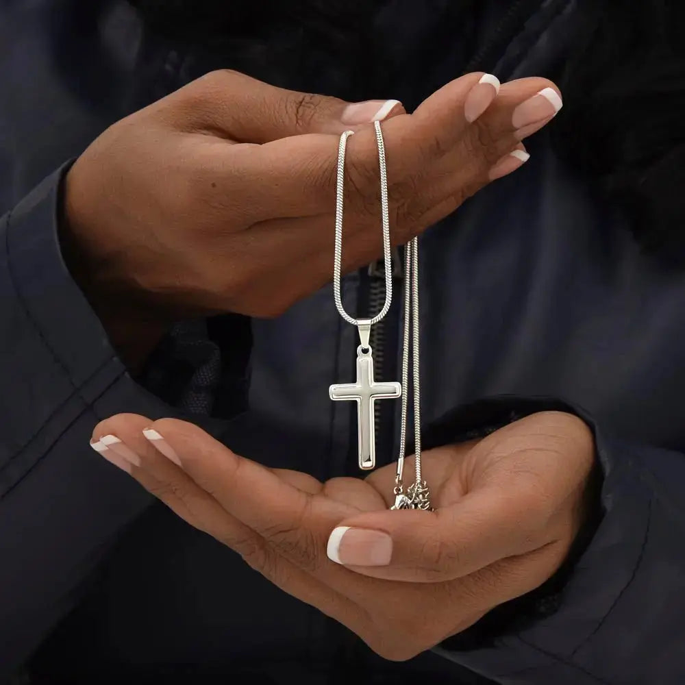 A Servant's Heart Cross Necklace / Personalized Christian Faith Gift - Flourish Love Shop