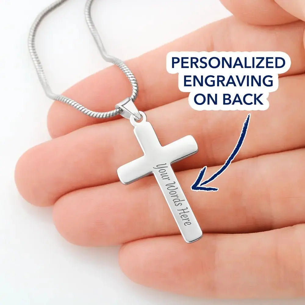 A Servant's Heart Cross Necklace / Personalized Christian Faith Gift - Flourish Love Shop