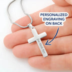 A Servant's Heart Cross Necklace / Personalized Christian Faith Gift - Flourish Love Shop