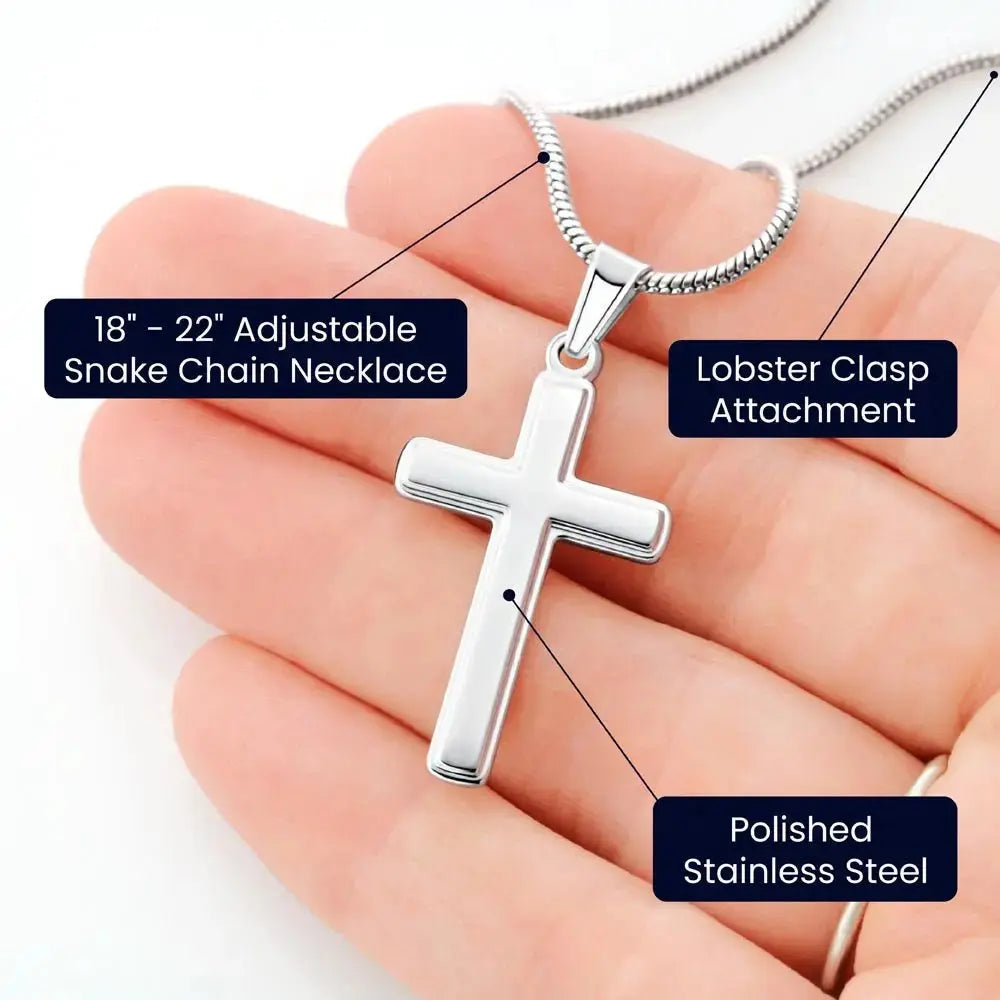 A Servant's Heart Cross Necklace / Personalized Christian Faith Gift - Flourish Love Shop