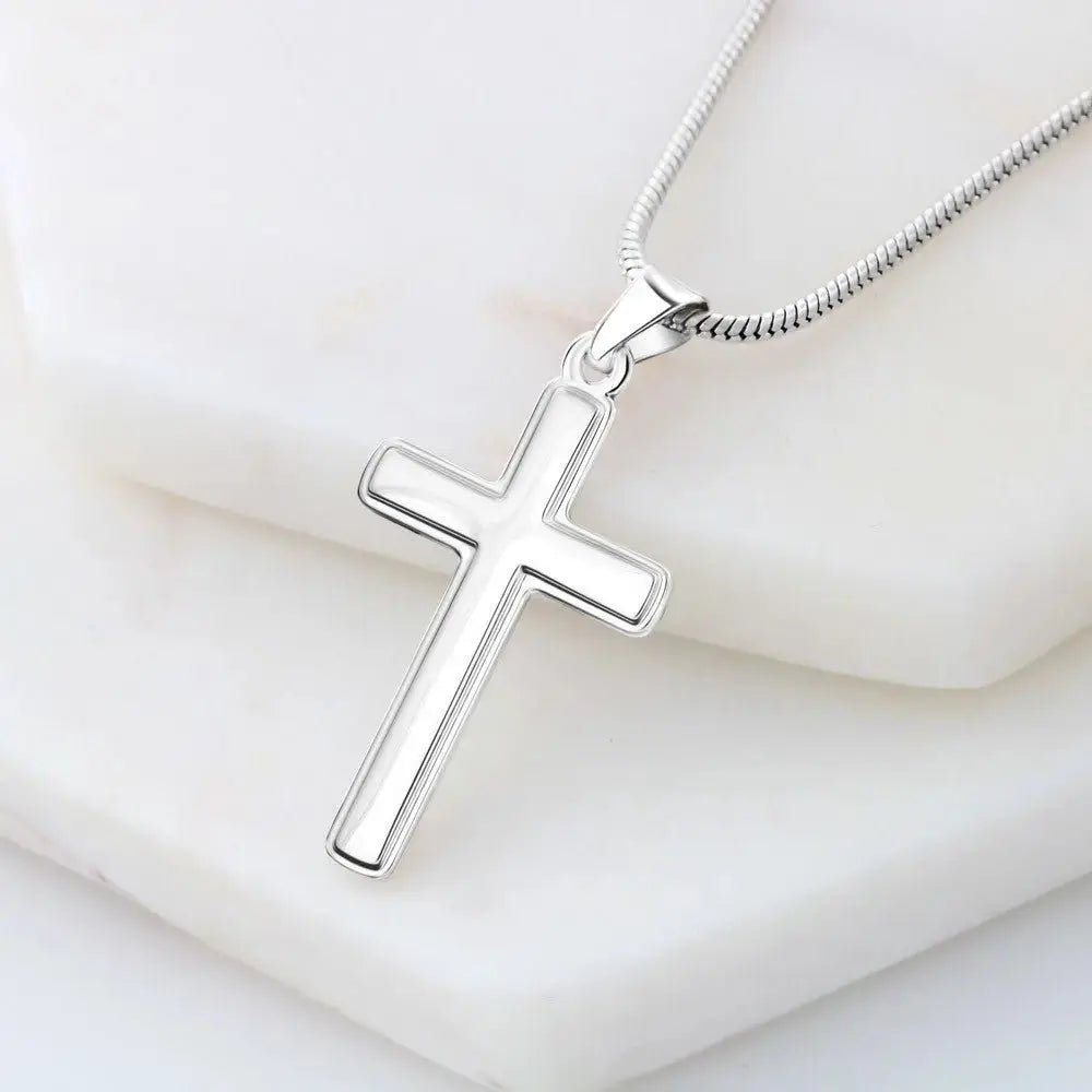 A Servant's Heart Cross Necklace / Personalized Christian Faith Gift - Flourish Love Shop