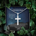 A Servant's Heart Cross Necklace / Personalized Christian Faith Gift - Flourish Love Shop