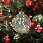 A is for Awe – Custom Letter & Name Holiday Ornament - Flourish Love Shop