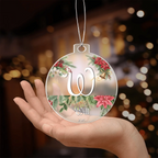 A is for Awe – Custom Letter & Name Holiday Ornament - Flourish Love Shop