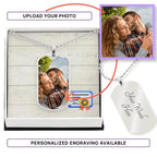 Adoption Day Dog Tag Necklace – Personalized Pet Photo & Custom Engraving - Flourish Love Shop