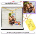 Adoption Day Dog Tag Necklace – Personalized Pet Photo & Custom Engraving - Flourish Love Shop