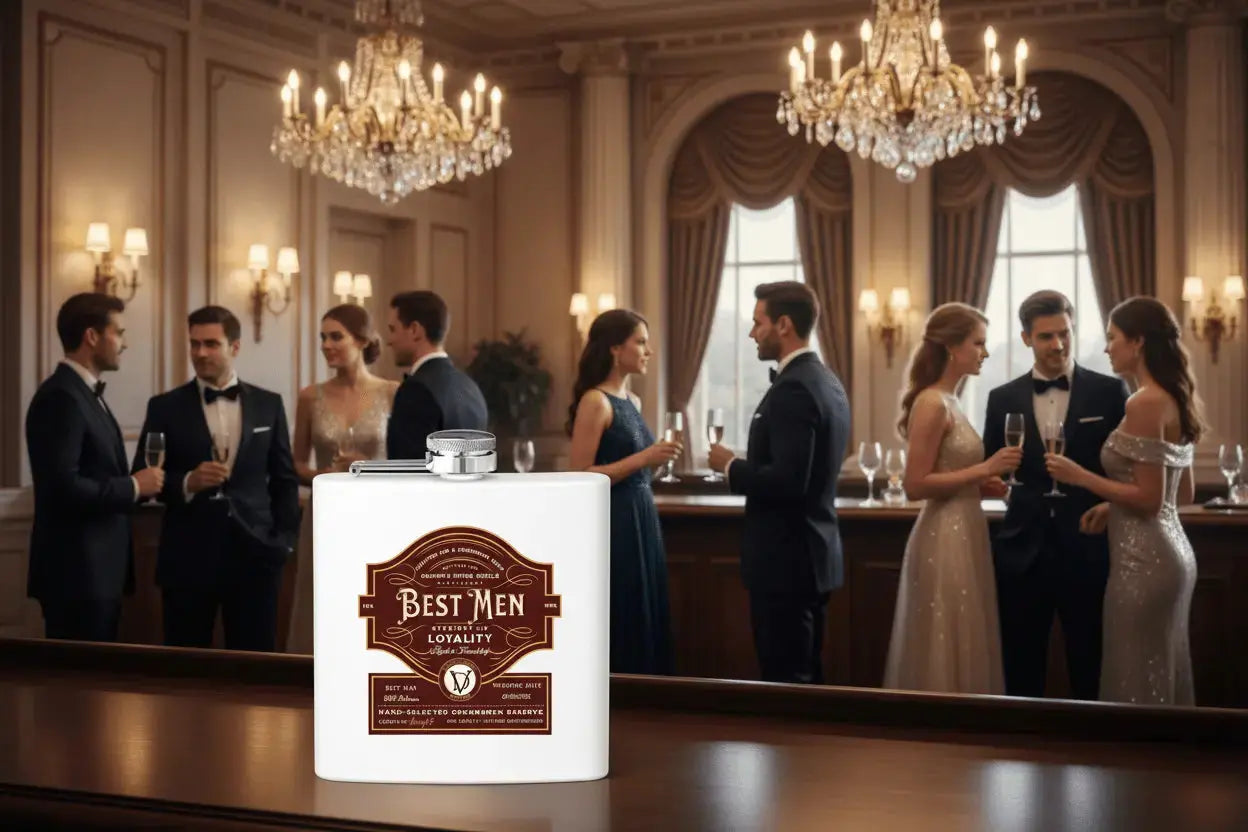 Best Men 6oz Stainless Steel Flask — "Straight - Up Loyalty" Groomsmen Gift - Flourish Love Shop