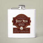 Best Men 6oz Stainless Steel Flask — "Straight - Up Loyalty" Groomsmen Gift - Flourish Love Shop