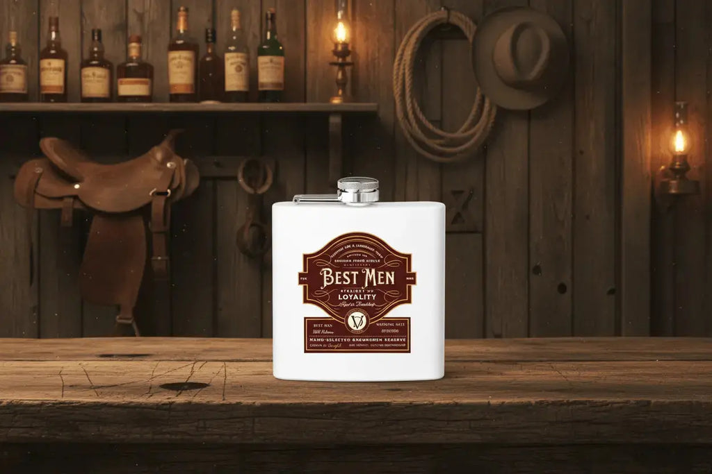 Best Men 6oz Stainless Steel Flask — "Straight - Up Loyalty" Groomsmen Gift - Flourish Love Shop